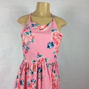 Pink Floral Maxi Dress Size Small